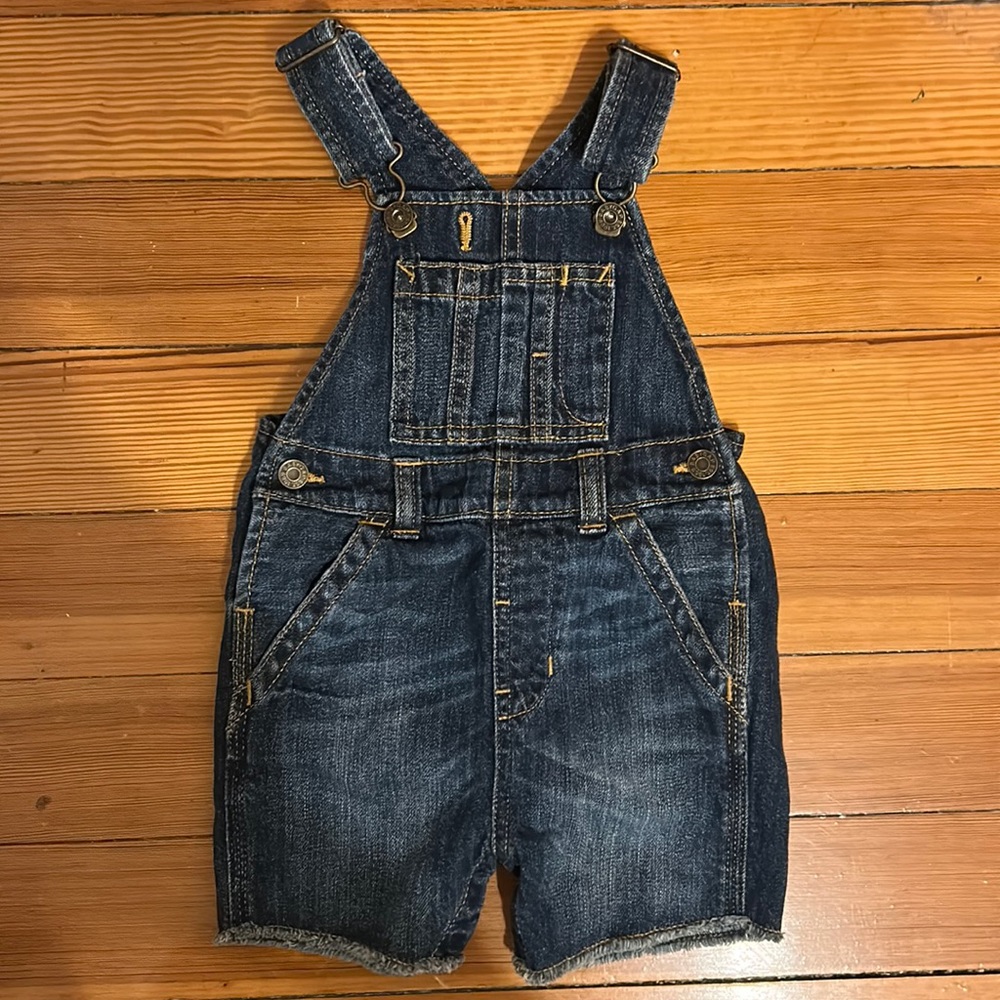 Baby Gap denim overalls.